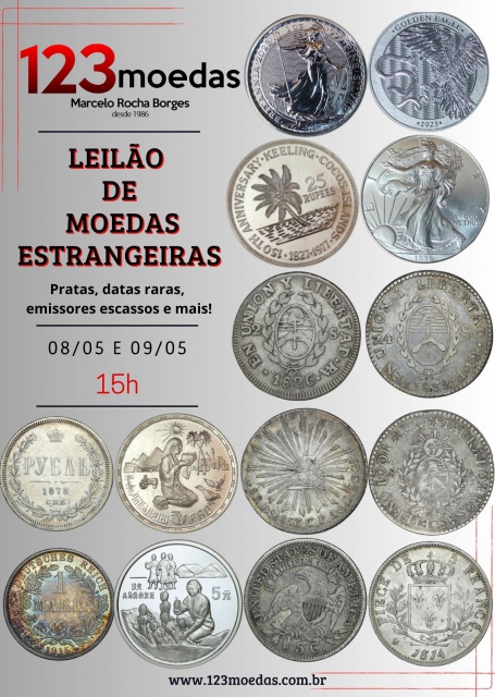 Leilão 123moedas - Coleção de Moedas Estrangeiras