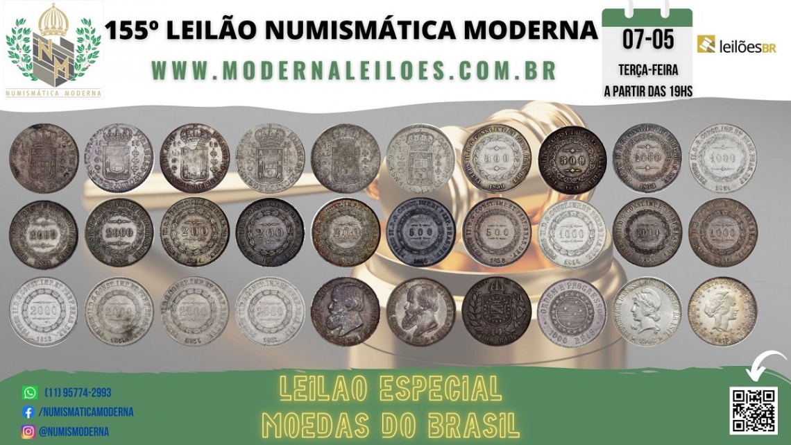 155º LEILÃO NUMISMÁTICA MODERNA - ESPECIAL MOEDAS DO BRASIL
