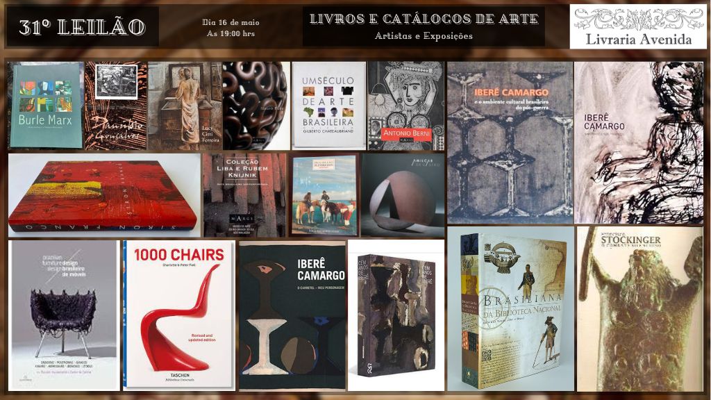 31º Leilão Avenida - Artes - Livros e Catálogos de Artistas e Exposições