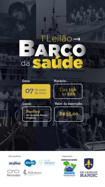 PRIMEIRO LEILÃO BENEFICENTE - BARCO DA SAÚDE