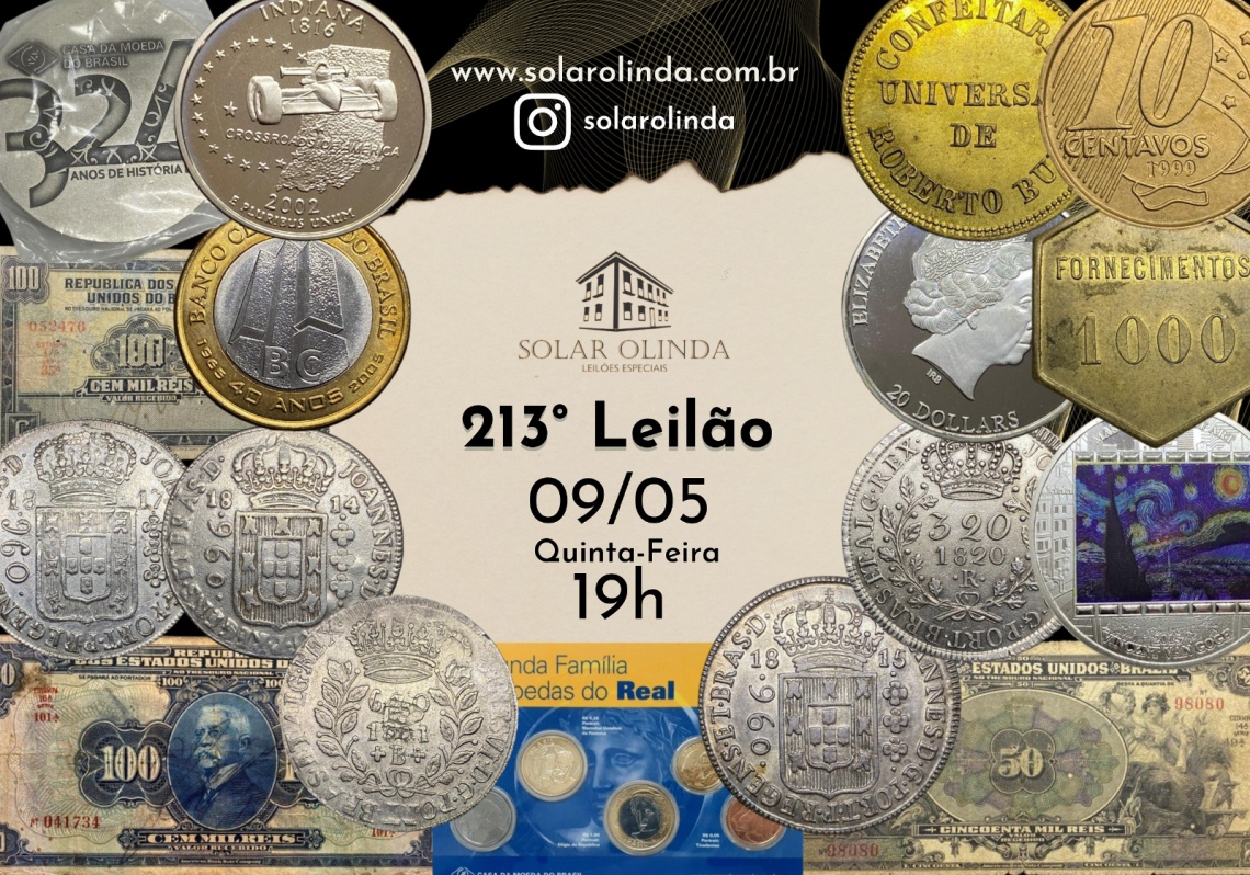 213º LEILÃO ESPECIAL DE NUMISMÁTICA - SOLAR OLINDA LEILÕES