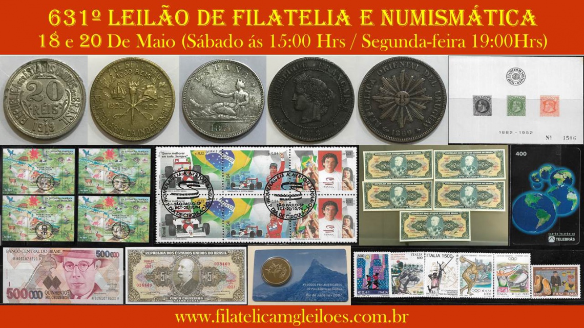 631º Leilão de Filatelia e Numismática
