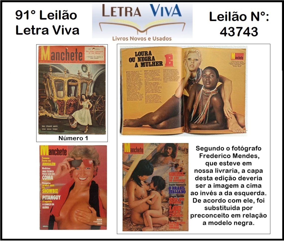 LEILÃO - 91 LEILÃO LETRA VIVA MATRIZ - REVISTA MANCHETE