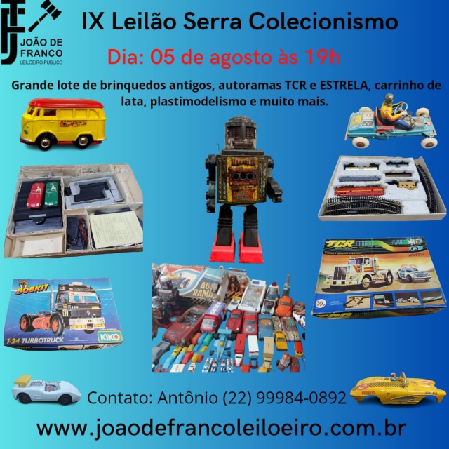 IX Leilão Serra Colecionismo - Brinquedos antigos e raros.