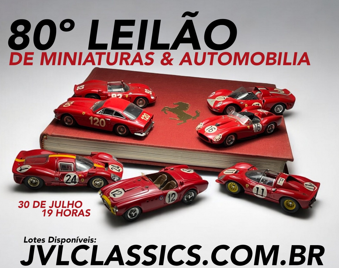 80º Leilão de Miniaturas JVL Classics - Le Mans & Automobilia