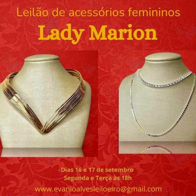 LEILÃO DE ACESSORIOS FEMININOS LADY MARION