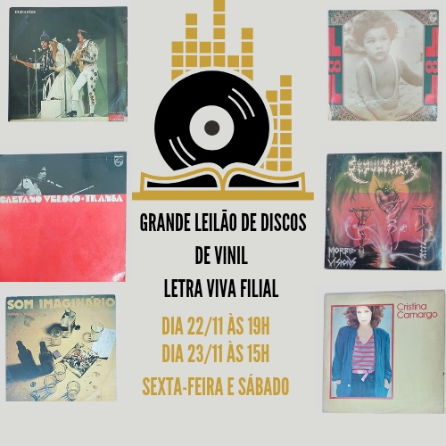 GRANDE LEILÃO DE DISCOS DE VINIL LETRA VIVA FILIAL