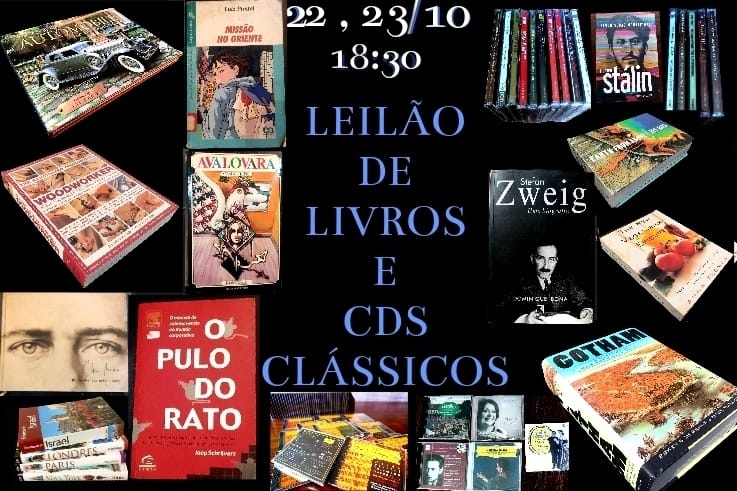 LEILÃO DE LIVROS E CDs CLÁSSICOS