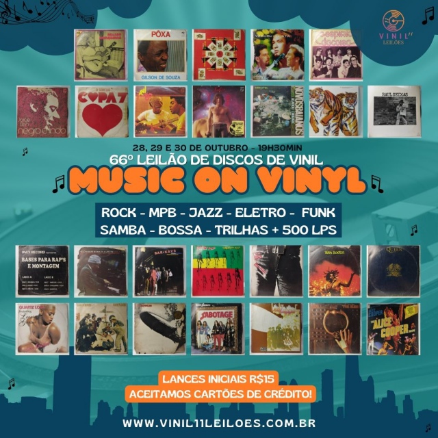 66º LEILÃO DE DISCOS DE VINIL - MUSIC ON VINYL