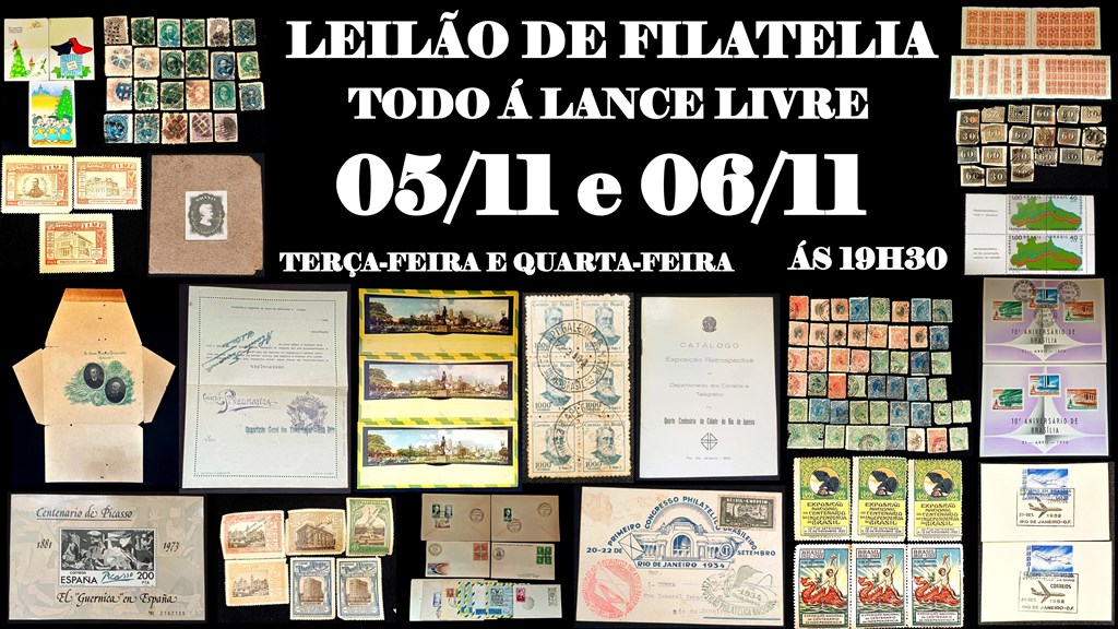 LEILÃO DE FILATELIA TODO A LANCE LIVRE