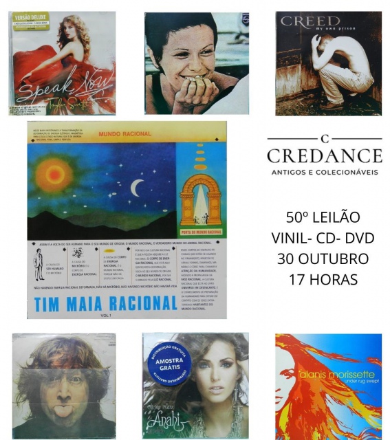 50º LEILÃO CREDANCE ANTIGOS E COLECIONÁVEIS DISCOS DE VINIL, CDs e DVDs