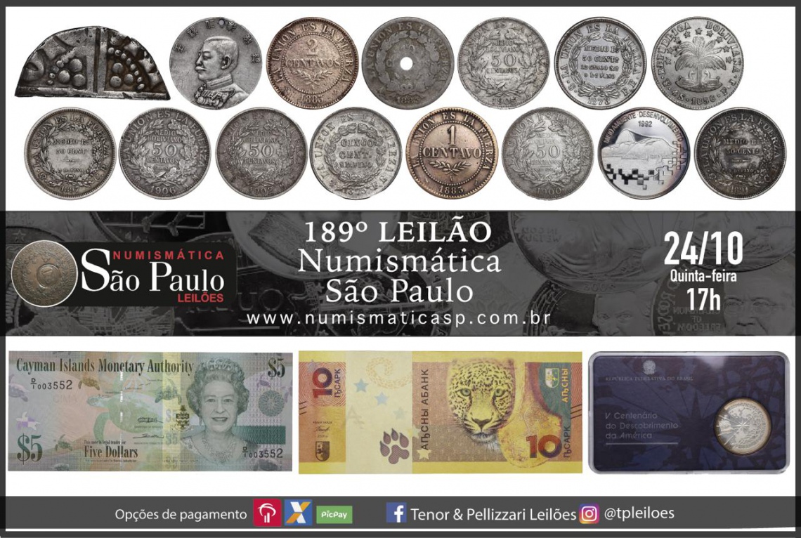 189º LEILÃO NUMISMÁTICA SÃO PAULO