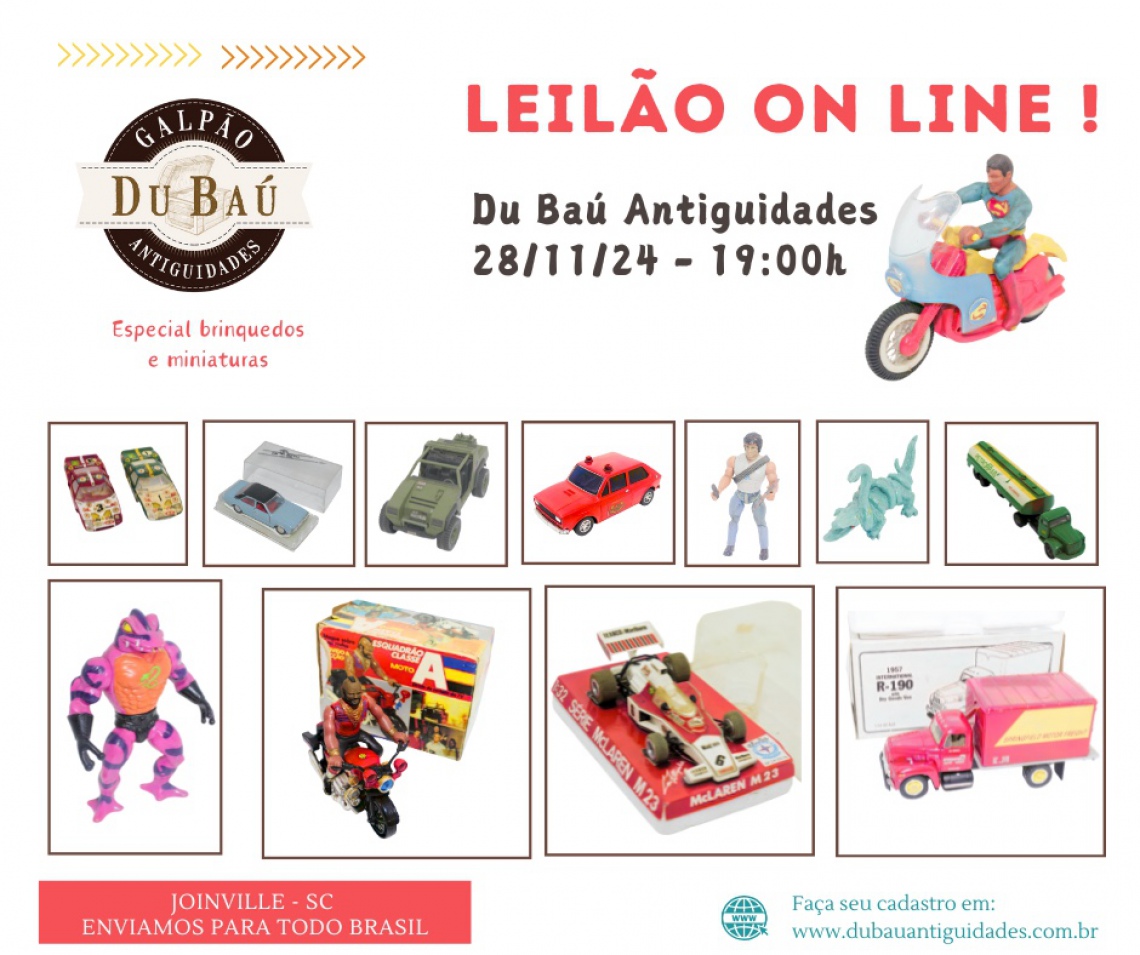 LEILÃO DU BAÚ ANTIGUIDADES: BRINQUEDOS E MINIATURAS