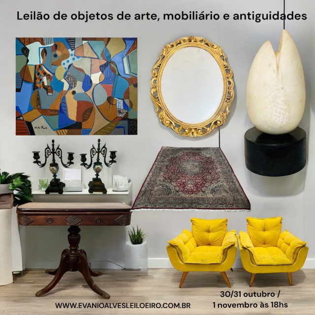 LEILÃO DE OBJETOS DE ARTE, MOBILIARIO E ANTIGUIDADES