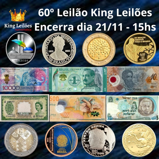 60º LEILÃO KING LEILÕES DE NUMISMÁTICA, MULTICOLECIONISMO E ANTIGUIDADE