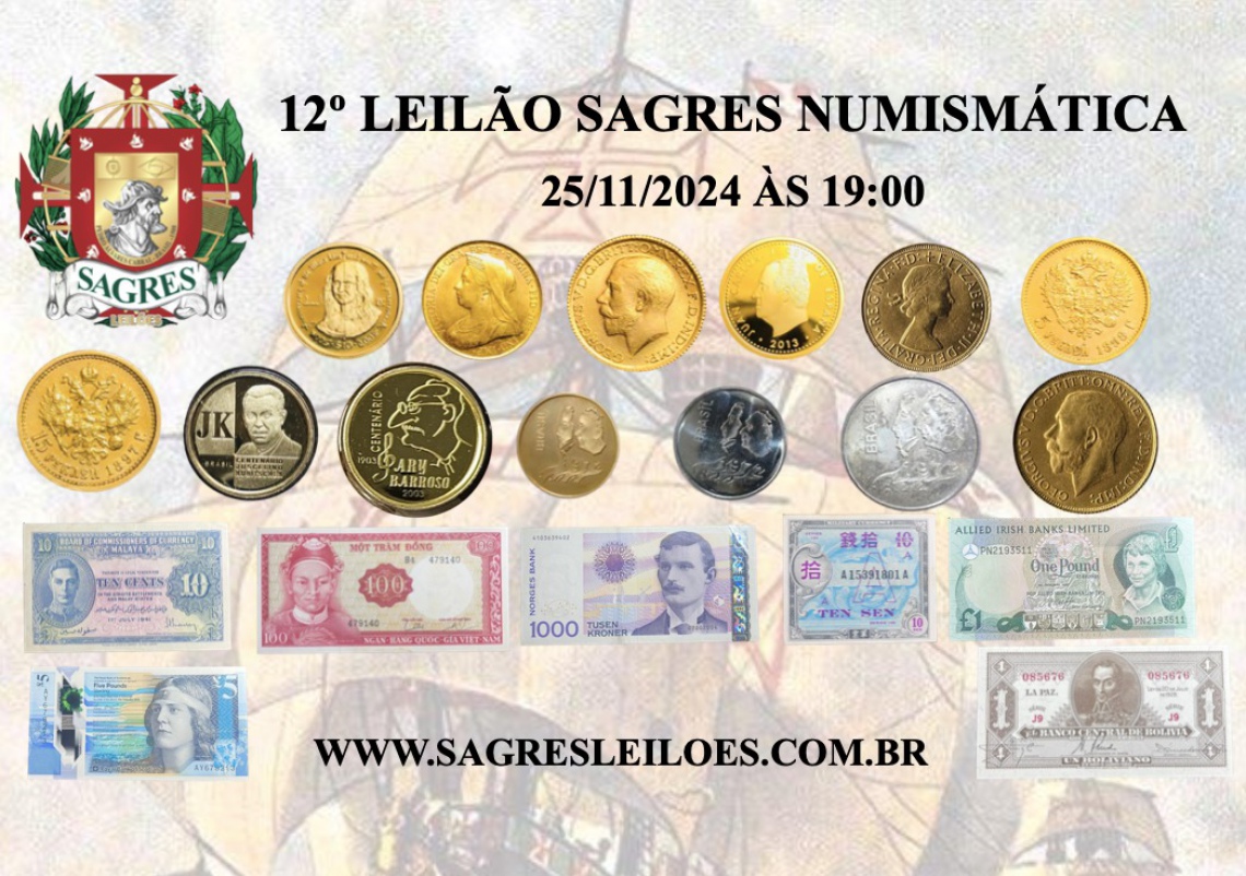 12º LEILÃO  SAGRES NUMISMATICA