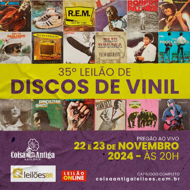 GRANDE LEILÃO DE DISCOS DE VINIL - ROCK, JAZZ E MPB