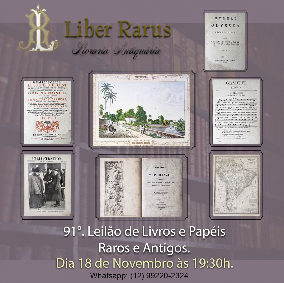 91º Leilão de Livros e Papéis Raros e Antigos - Liber Rarus