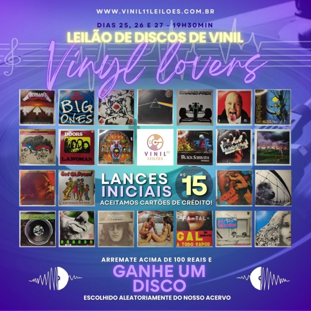 70º LEILÃO DE DISCOS DE VINIL - VINYL LOVERS