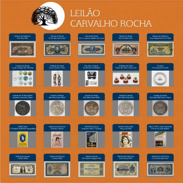 Leilão Carvalho Rocha - Numismática, Colecionismo e Livros