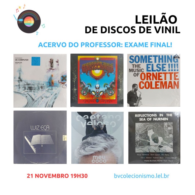 LEILÃO DE DISCOS DE VINIL, ACERVO DO PROFESSOR: EXAME FINAL!