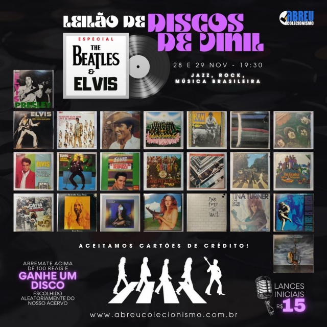 130º LEILÃO DE DISCOS DE VINIL - ESPECIAL BEATLES E ELVIS