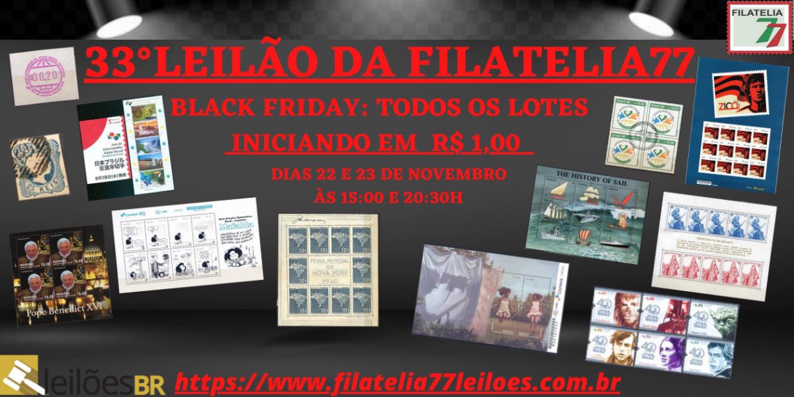 33º Leilão da Filatelia77 - BlackFriday