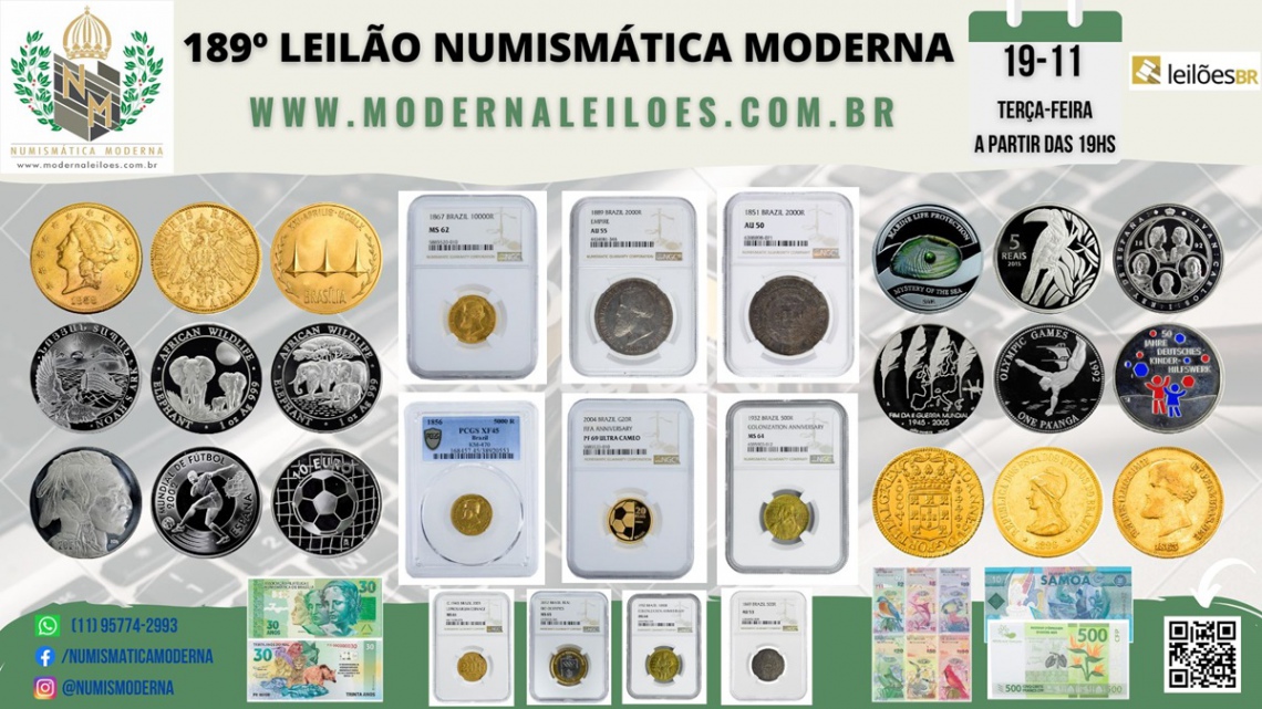 189º LEILÃO NUMISMÁTICA MODERNA