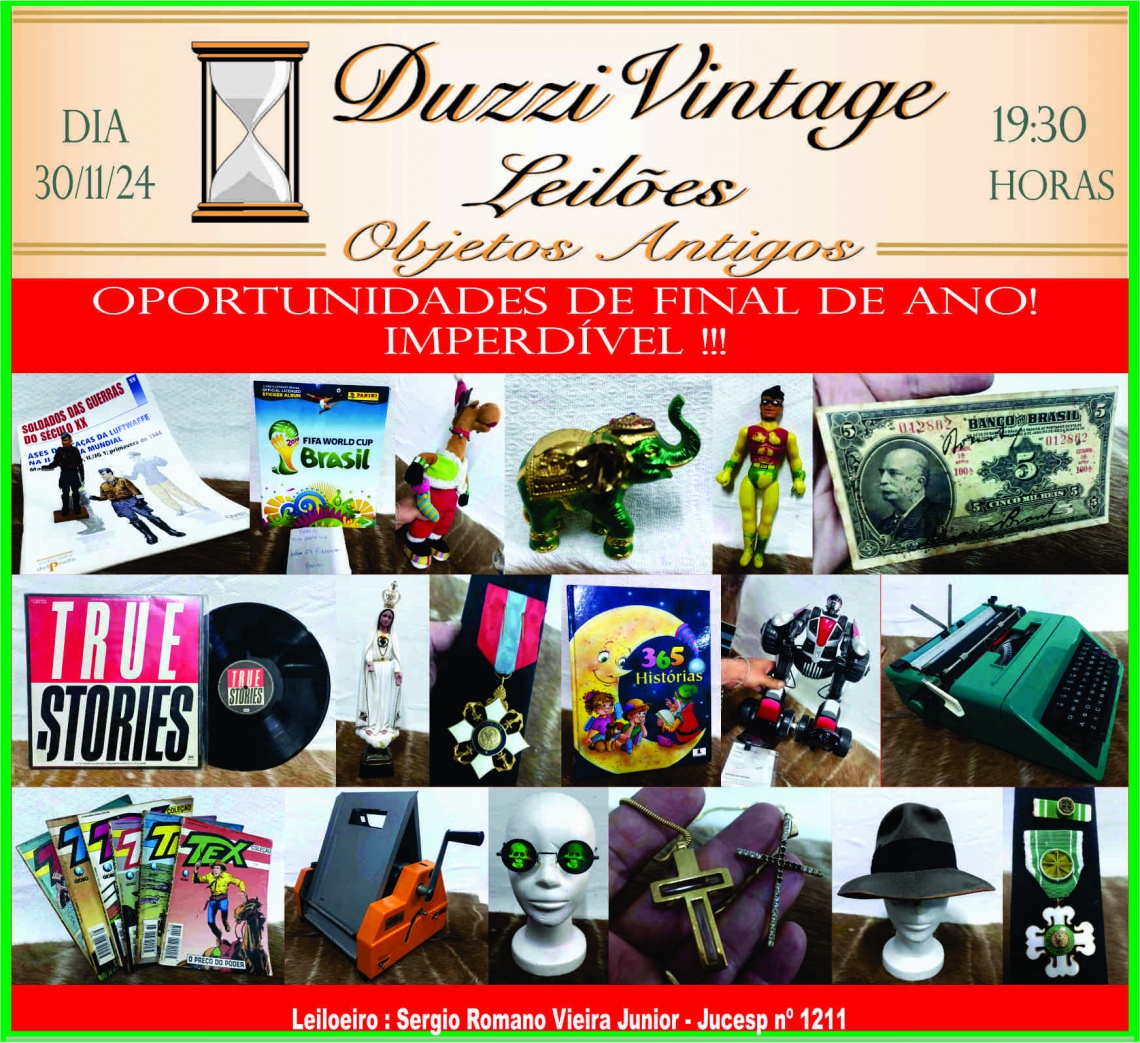 72º LEILÃO DUZZIVINTAGE- Oportunidades de Final de Ano -Imperdível!!