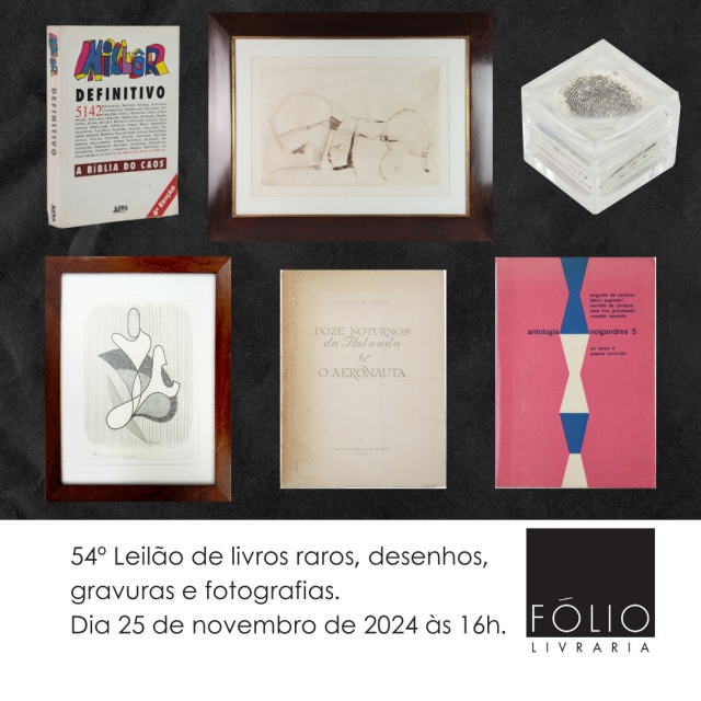 54º Leilão de Livros Raros, Desenhos, Gravuras e Fotografias - 25/11/2024 às 16h00