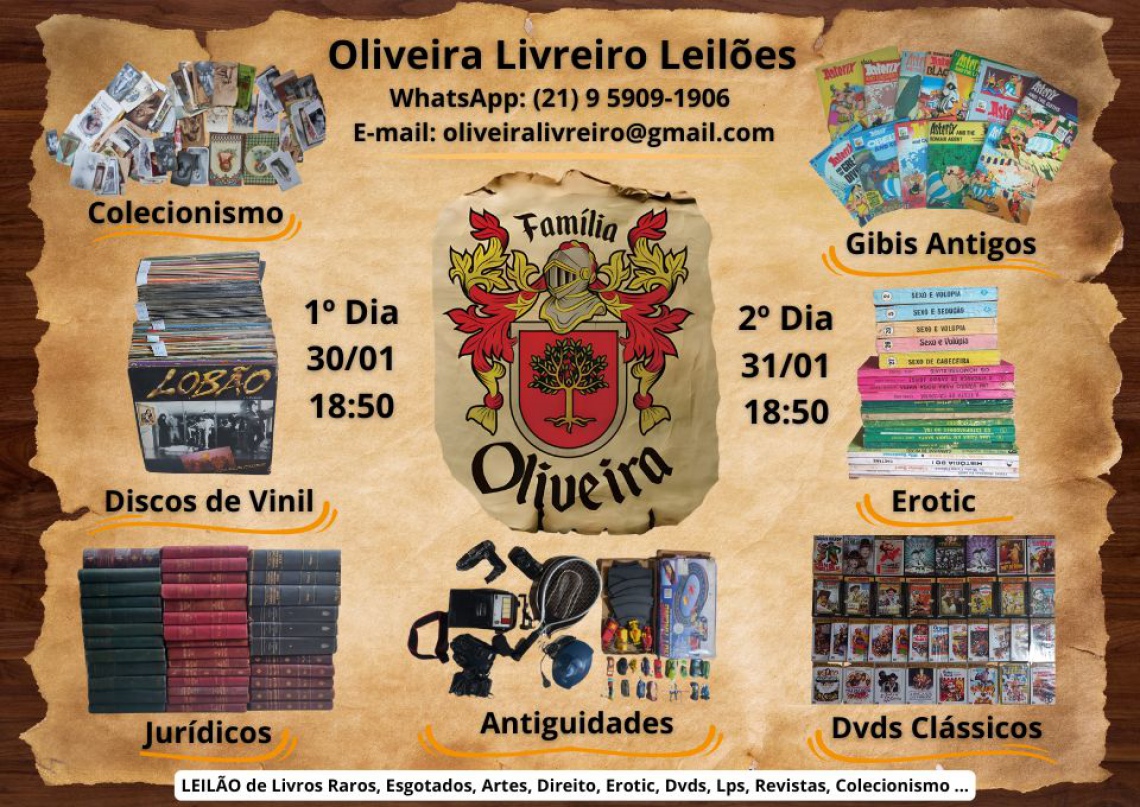 Leilão de Livros Raros, Esgotados, Artes, Direito, Erotic, Dvds, Lps, Revistas, Colecionismo ...