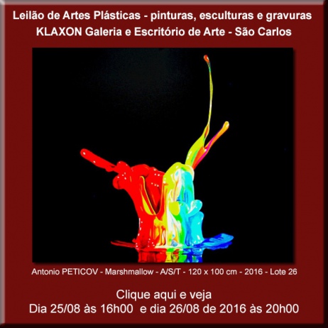 Leilão de Arte Plásticas - Arte e Antiguidades - São Carlos - 25 e 26/08/2016