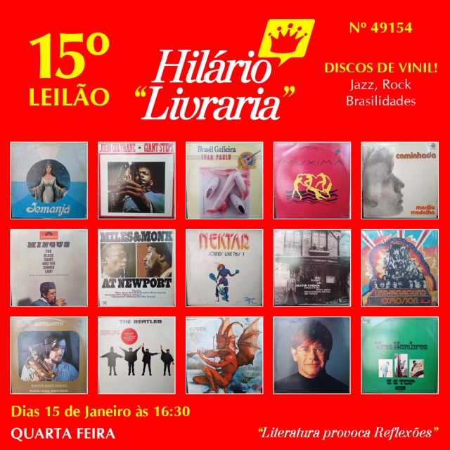 15º LEILÃO HILÁRIO LIVRARIA - DISCOS DE VINIL