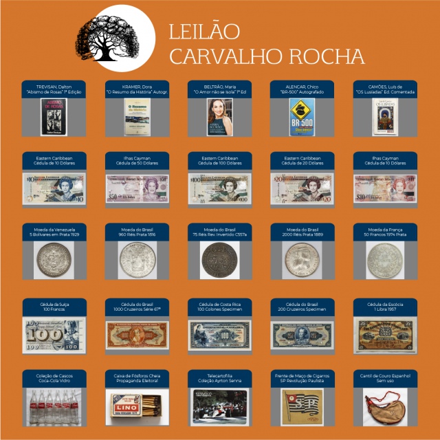 Leilão Carvalho Rocha - Numismática, Colecionismo e Livros