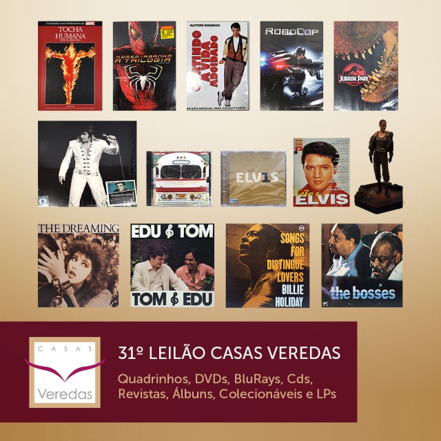 31º Leilão Casas Veredas: Colecionáveis e LPs Discos de Vinil