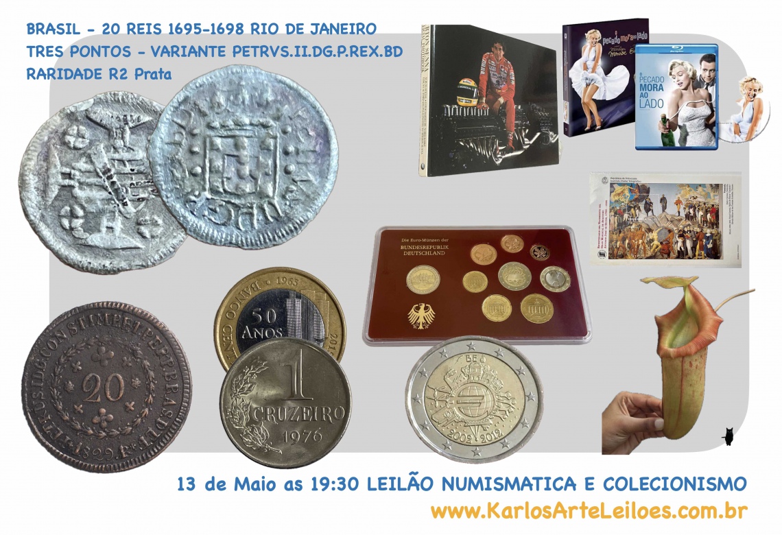 LEILÃO DE NUMISMÁTICA, DVDs,  COLECIONÁVEIS E  PLANTAS  CARNÍVORAS E EXÓTICAS, Maio 2025