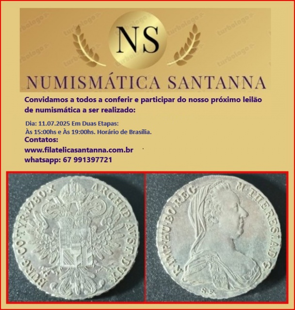 LEILÃO DE NUMISMÁTICA.