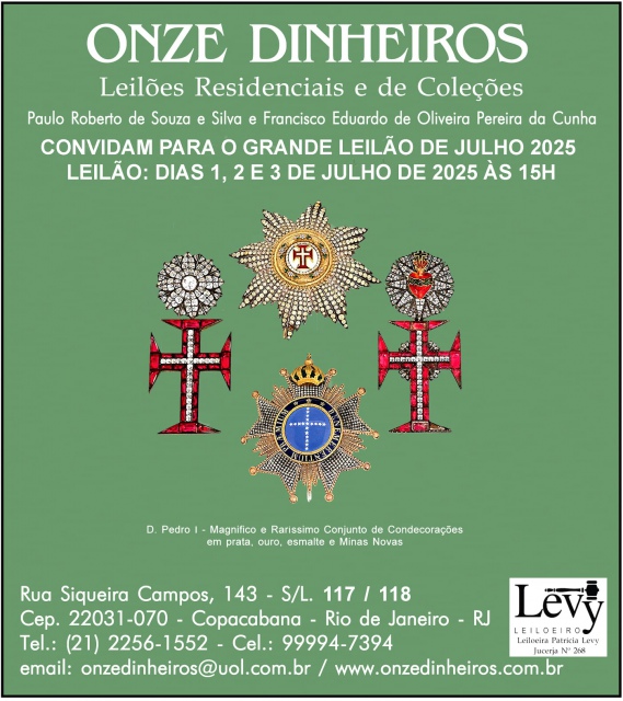 ONZE DINHEIROS - LEILÃO DE ARTE E ANTIGUIDADES - JULHO DE 2025.