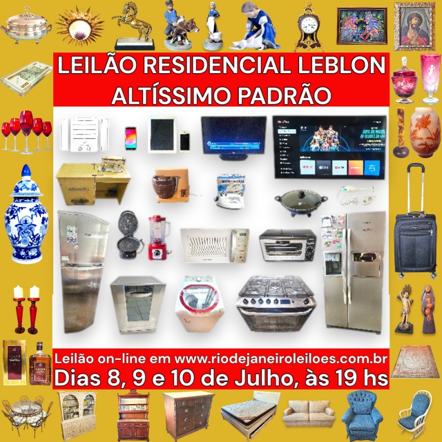 LEILÃO RESIDENCIAL LEBLON DE ALTÍSSIMO PADRÃO