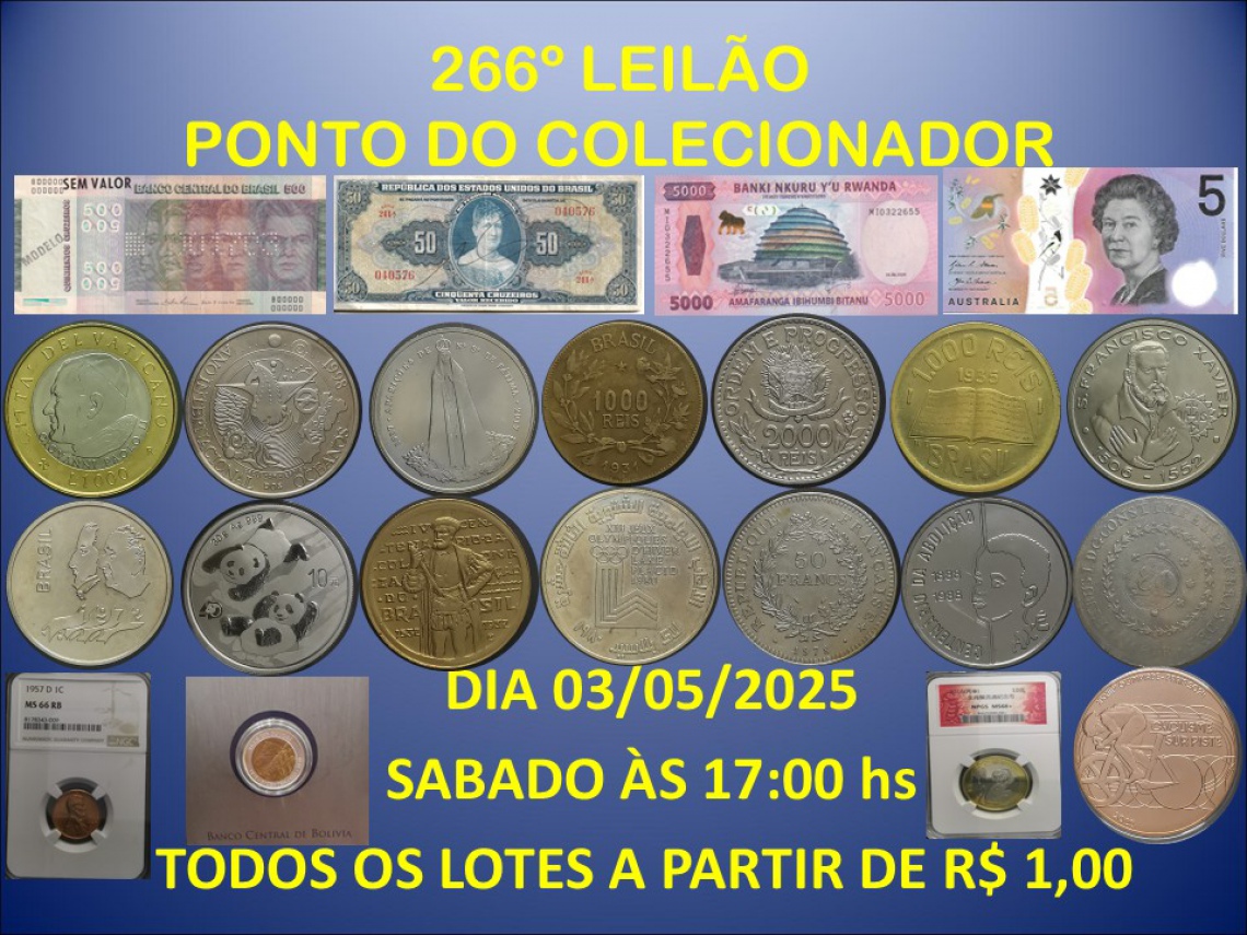 266º LEILÃO PONTO DO COLECIONADOR
