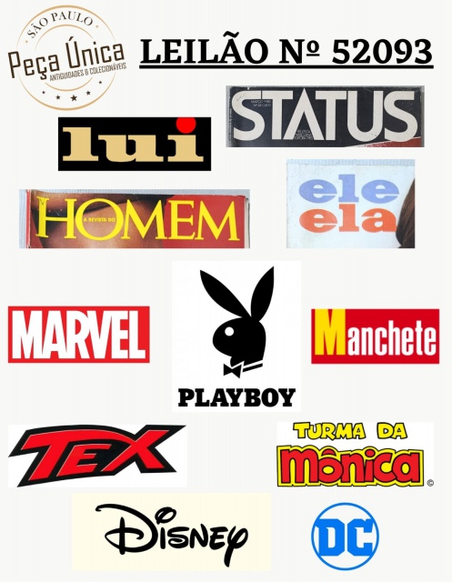 LEILÃO DE STATUS- PLAYBOY -SEXY- HOMEM -ELE&ELA -TEX -DISNEY -TURMA DA MÔNICA ...