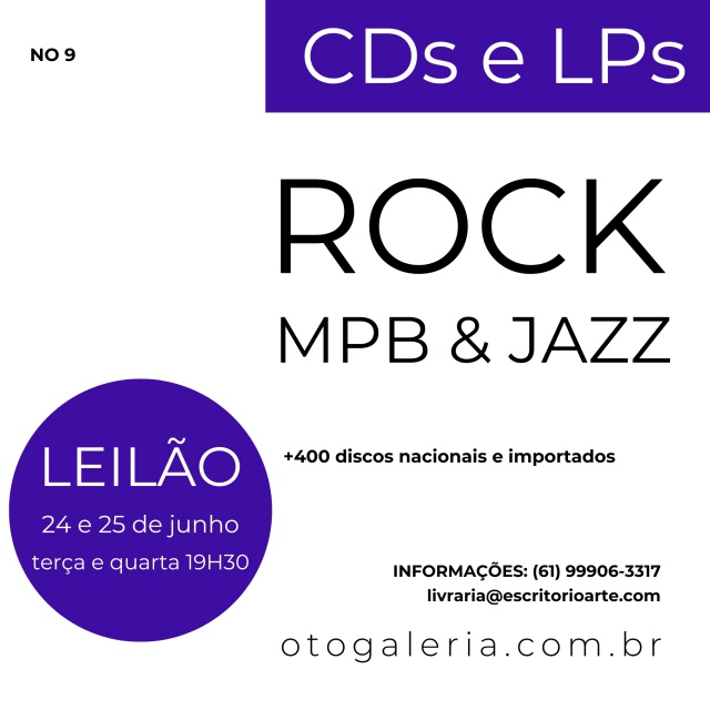 Leilão de Discos (LPs e CDs) de Rock, MPB e Jazz