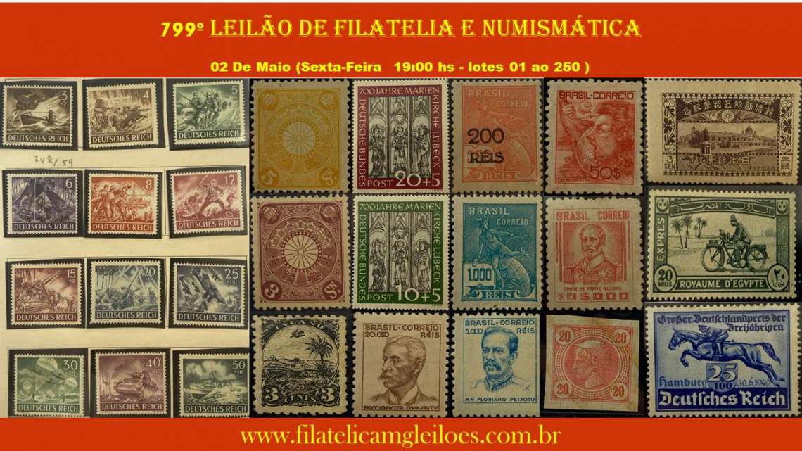 799º Leilão de Filatelia e Numismática