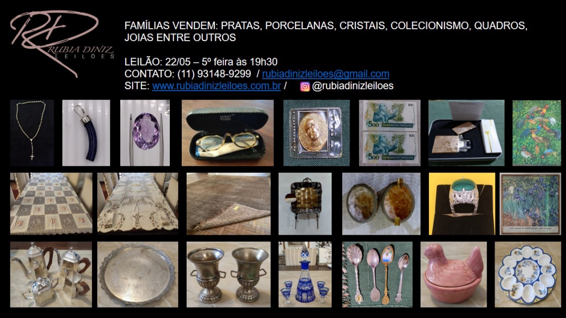 FAMÍLIAS VENDEM - PRATAS, PORCELANAS, CRISTAIS, COLECIONISMO, QUADROS, JOIAS ENTRE OUTROS