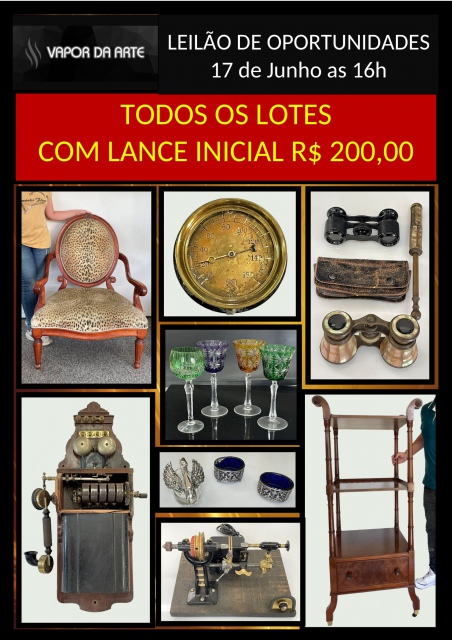 LEILÃO DE OPORTUNIDADES TODOS OS LOTES LANCE INICIAL R$ 200 REAIS
