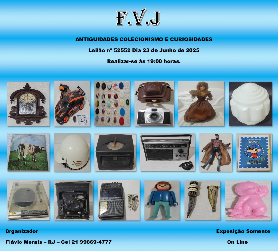 LEILÃO DE ARTE E ANTIGUIDADES F V. J.
