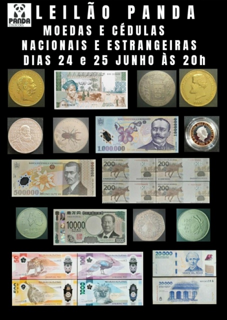 LEILÃO PANDA DE MOEDAS E CÉDULAS
