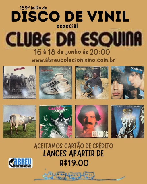 159 LEILÃO DISCOS DE VINIL CLUBE DA ESQUINA