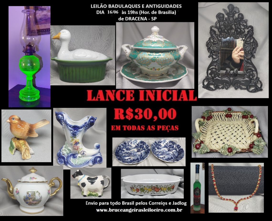XXV LEILÃO BADULAQUES & ANTIGUIDADES - ANTIGUIDADES, CURIOSIDADES, DECORAÇÃO E PORCELANA