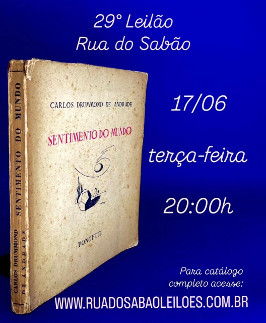 29º LEILÃO DE LIVROS AUTOGRAFADOS COM DEDICATÓRIAS DOS AUTORES, ESGOTADOS, RAROS, ARTE E HISTÓRIA.